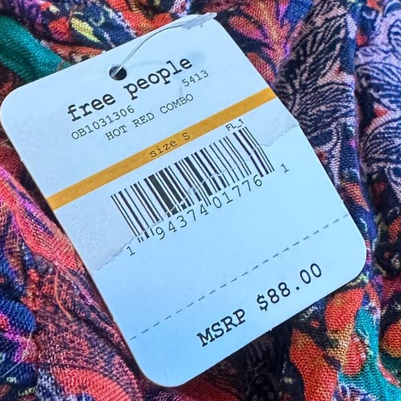 Free People Count Me In Trapeze Mini Dress Tunic Top Sleeveless Size Small NWT - Picture 9 of 11